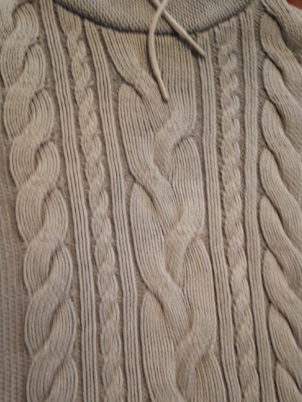 LL Bean Cable-Knit Turtleneck Sweater - Bay Leaf - Picture 7 of 16